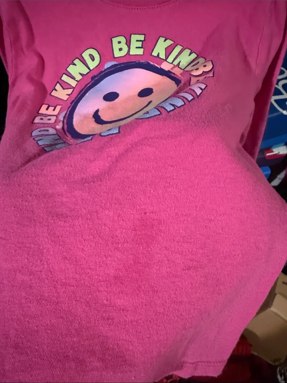 The Children's Place Hot Pink 'Be Kind' Rainbow Smile Long Sleeve Tee